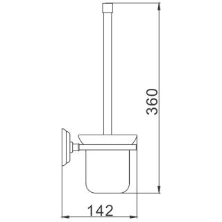 Подвесной ершик для унитаза Frap F1510 хром